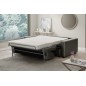 Canapé 3 places convertible en cuir italien de luxe CORAIL, gris foncé