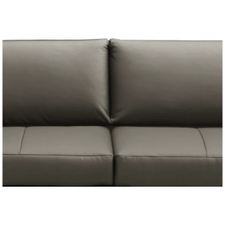 Canapé 3 places convertible en cuir italien de luxe CORAIL, gris foncé