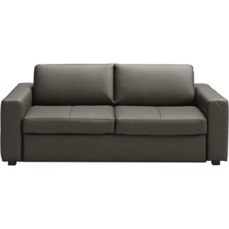 1er paiement de la commande Canapé 3 places convertible en cuir italien de luxe corail, gris foncé, 6x sans frais, total de la c