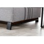 - Canapé d'angle convertible - KARL - en tissu prestige, 5 places, gris , angle gauche (vu de face) - Canapé d'angle convertible - KARL - en tissu prestige, 5 places, gris , angle gauche (vu de face)