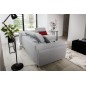 Canapé d'angle convertible - KARL - en tissu prestige - 5 places, gris , angle droit (vu de face) Canapé d'angle convertible - KARL - en tissu prestige - 5 places, gris , angle droit (vu de face)