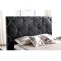Lit en cuir italien de luxe ENJOY, noir liseret blanc, 140x190 Lit en cuir italien de luxe ENJOY, noir liseret blanc, 140x190