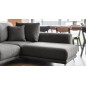 Canapé d'angle convertible - LARSON - en tissu Luxe, 5 places, gris foncé, angle droit (vu de face) Canapé d'angle convertible - LARSON - en tissu Luxe, 5 places, gris foncé, angle droit (vu de face)