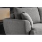 Canapé d'angle convertible - LARSON - en tissu Luxe, 5 places, gris foncé, angle droit (vu de face) Canapé d'angle convertible - LARSON - en tissu Luxe, 5 places, gris foncé, angle droit (vu de face)