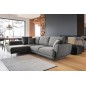Canapé d'angle convertible - LARSON - en tissu Luxe - 5 places, gris foncé, angle gauche (vu de face) Canapé d'angle convertible - LARSON - en tissu Luxe - 5 places, gris foncé, angle gauche (vu de face)