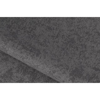 Canapé d'angle convertible - LARSON - en tissu Luxe - 5 places, gris foncé, angle gauche (vu de face)