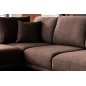 Canapé d'angle convertible - LARSON - en tissu Luxe - 5 places, marron, angle gauche (vu de face) Canapé d'angle convertible - LARSON - en tissu Luxe - 5 places, marron, angle gauche (vu de face)