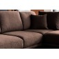 Canapé d'angle convertible - LARSON - en tissu Luxe, 5 places, marron, angle droit (vu de face) Canapé d'angle convertible - LARSON - en tissu Luxe, 5 places, marron, angle droit (vu de face)