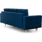 Canapé 3 places convertible - en tissu de qualité bleu, ASVENA VELOURS Canapé 3 places convertible - en tissu de qualité bleu, ASVENA VELOURS
