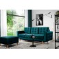 Canapé 3 places convertible - en tissu de qualité vert, ASVENA VELOURS Canapé 3 places convertible - en tissu de qualité vert, ASVENA VELOURS