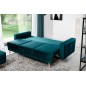 Canapé 3 places convertible - en tissu de qualité vert, ASVENA VELOURS Canapé 3 places convertible - en tissu de qualité vert, ASVENA VELOURS