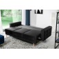 Canapé 3 places convertible - en tissu de qualité, gris foncé, ASVENA VELOURS Canapé 3 places convertible - en tissu de qualité, gris foncé, ASVENA VELOURS