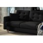 Canapé 3 places convertible - en tissu de qualité noir, ASVENA Canapé 3 places convertible - en tissu de qualité noir, ASVENA