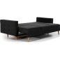 Canapé 3 places convertible - en tissu de qualité noir, ASVENA Canapé 3 places convertible - en tissu de qualité noir, ASVENA