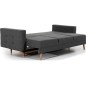 Canapé 3 places convertible - en tissu de qualité gris foncé, ASVENA Canapé 3 places convertible - en tissu de qualité gris foncé, ASVENA