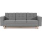 Canapé 3 places convertible - en tissu de qualité gris, ASVENA, Gris clair Canapé 3 places convertible - en tissu de qualité gris, ASVENA, Gris clair