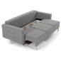 Canapé 3 places convertible - en tissu de qualité gris, ASVENA, Gris clair Canapé 3 places convertible - en tissu de qualité gris, ASVENA, Gris clair