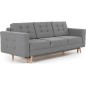 Canapé 3 places convertible - en tissu de qualité gris, ASVENA, Gris clair Canapé 3 places convertible - en tissu de qualité gris, ASVENA, Gris clair