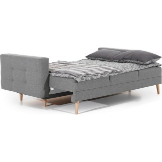 Canapé 3 places convertible - en tissu de qualité gris, ASVENA