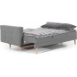 Canapé 3 places convertible - en tissu de qualité gris, ASVENA, Gris clair Canapé 3 places convertible - en tissu de qualité gris, ASVENA, Gris clair