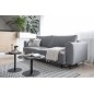 Canapé 3/4 places convertible et espace de rangement, Gris, en velours de qualité, DANY Canapé 3/4 places convertible et espace de rangement, Gris, en velours de qualité, DANY