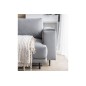Canapé 3/4 places convertible et espace de rangement, Gris, en velours de qualité, DANY Canapé 3/4 places convertible et espace de rangement, Gris, en velours de qualité, DANY
