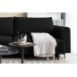 Canapé 3/4 places convertible et espace de rangement - Noir - en velours de qualité, DANY Canapé 3/4 places convertible et espace de rangement - Noir - en velours de qualité, DANY