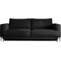 Canapé 3/4 places convertible et espace de rangement - Noir - en velours de qualité, DANY Canapé 3/4 places convertible et espace de rangement - Noir - en velours de qualité, DANY