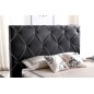 Lit en cuir italien de luxe ENJOY, noir liseret blanc, 180x200 Lit en cuir italien de luxe ENJOY, noir liseret blanc, 180x200