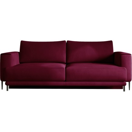 Canapé 3/4 places convertible et espace de rangement - Fushia - en velours de qualité, DANY