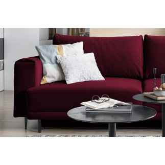Canapé 3/4 places convertible et espace de rangement - Fushia - en velours de qualité, DANY