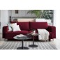 Canapé 3/4 places convertible et espace de rangement - Rouge - en velours de qualité, DANY, Rouge foncé Canapé 3/4 places convertible et espace de rangement - Rouge - en velours de qualité, DANY, Rouge foncé