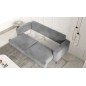 Canapé 3/4 places convertible et espace de rangement - beige - en velours de qualité, DANY Canapé 3/4 places convertible et espace de rangement - beige - en velours de qualité, DANY