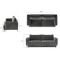 Canapé 3/4 places convertible et espace de rangement - marron - en velours de qualité, DANY Canapé 3/4 places convertible et espace de rangement - marron - en velours de qualité, DANY