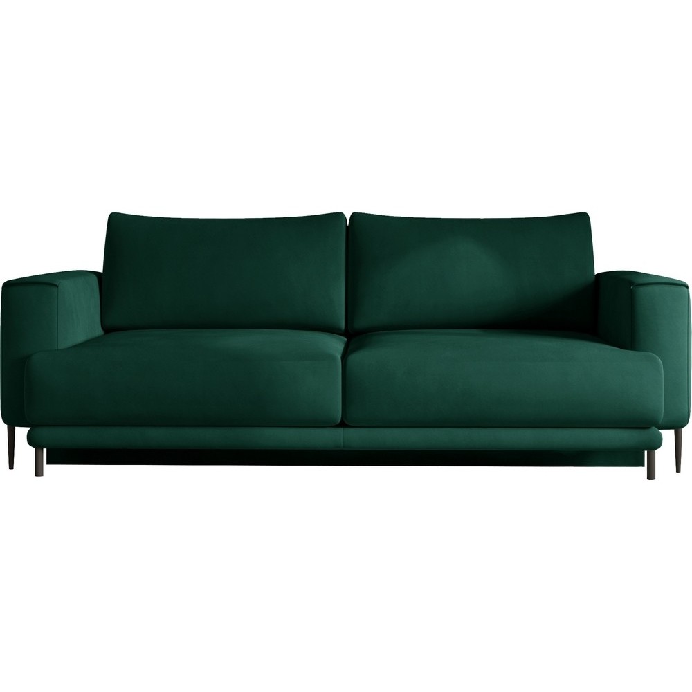 Canapé 3/4 places convertible et espace de rangement - vert - en velours de qualité, DANY Canapé 3/4 places convertible et espace de rangement - vert - en velours de qualité, DANY