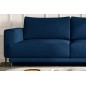 Canapé 3/4 places convertible et espace de rangement - bleu - en velours de qualité, DANY Canapé 3/4 places convertible et espace de rangement - bleu - en velours de qualité, DANY