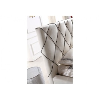 Lit en cuir italien de luxe ENJOY, blanc