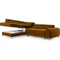Canapé d'angle convertible - LARRY VELOURS Luxe, bronze, 5 places, angle gauche (vu de face) Canapé d'angle convertible - LARRY VELOURS Luxe, bronze, 5 places, angle gauche (vu de face)