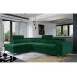 Canapé d'angle convertible - LARRY VELOURS Luxe vert, 5 places, angle gauche (vu de face) Canapé d'angle convertible - LARRY VELOURS Luxe vert, 5 places, angle gauche (vu de face)