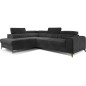 Canapé d'angle convertible - LARRY VELOURS Luxe gris foncé, 5 places, angle gauche (vu de face) Canapé d'angle convertible - LARRY VELOURS Luxe gris foncé, 5 places, angle gauche (vu de face)