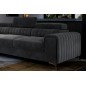 Canapé d'angle convertible - LARRY VELOURS Luxe gris foncé, 5 places, angle gauche (vu de face) Canapé d'angle convertible - LARRY VELOURS Luxe gris foncé, 5 places, angle gauche (vu de face)