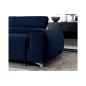 Canapé d'angle convertible - LARRY VELOURS Luxe bleu, 5 places, angle gauche (vu de face) Canapé d'angle convertible - LARRY VELOURS Luxe bleu, 5 places, angle gauche (vu de face)