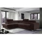 Canapé d'angle convertible - LARRY VELOURS Luxe marron, 5 places, angle gauche (vu de face) Canapé d'angle convertible - LARRY VELOURS Luxe marron, 5 places, angle gauche (vu de face)