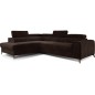 Canapé d'angle convertible - LARRY VELOURS Luxe marron, 5 places, angle gauche (vu de face) Canapé d'angle convertible - LARRY VELOURS Luxe marron, 5 places, angle gauche (vu de face)