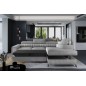 Canapé d'angle convertible - LARRY VELOURS Luxe, 5 places, gris , angle droit (vu de face) Canapé d'angle convertible - LARRY VELOURS Luxe, 5 places, gris , angle droit (vu de face)