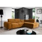 Canapé d'angle convertible - LARRY VELOURS Luxe, bronze, 5 places, angle droit (vu de face) Canapé d'angle convertible - LARRY VELOURS Luxe, bronze, 5 places, angle droit (vu de face)