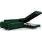 Canapé d'angle convertible - LARRY VELOURS Luxe vert, 5 places, angle droit (vu de face) Canapé d'angle convertible - LARRY VELOURS Luxe vert, 5 places, angle droit (vu de face)