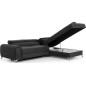 Canapé d'angle convertible - LARRY VELOURS Luxe gris foncé, 5 places, angle droit (vu de face) Canapé d'angle convertible - LARRY VELOURS Luxe gris foncé, 5 places, angle droit (vu de face)