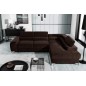 Canapé d'angle convertible - LARRY VELOURS Luxe marron, 5 places, angle droit (vu de face) Canapé d'angle convertible - LARRY VELOURS Luxe marron, 5 places, angle droit (vu de face)