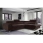 Canapé d'angle convertible - LARRY VELOURS Luxe marron, 5 places, angle droit (vu de face) Canapé d'angle convertible - LARRY VELOURS Luxe marron, 5 places, angle droit (vu de face)
